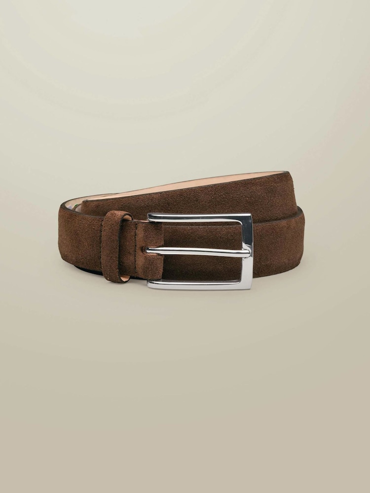Charles Tyrwhitt Brown Suede Made In England Belt - Image 1 of 2