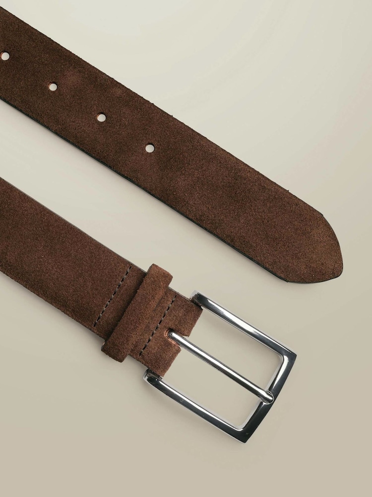 Charles Tyrwhitt Brown Suede Made In England Belt - Image 2 of 2