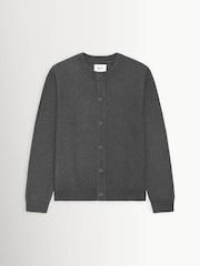 NN.07 Grey Jasper Crew Neck Wool Cardigan - Image 1 of 2