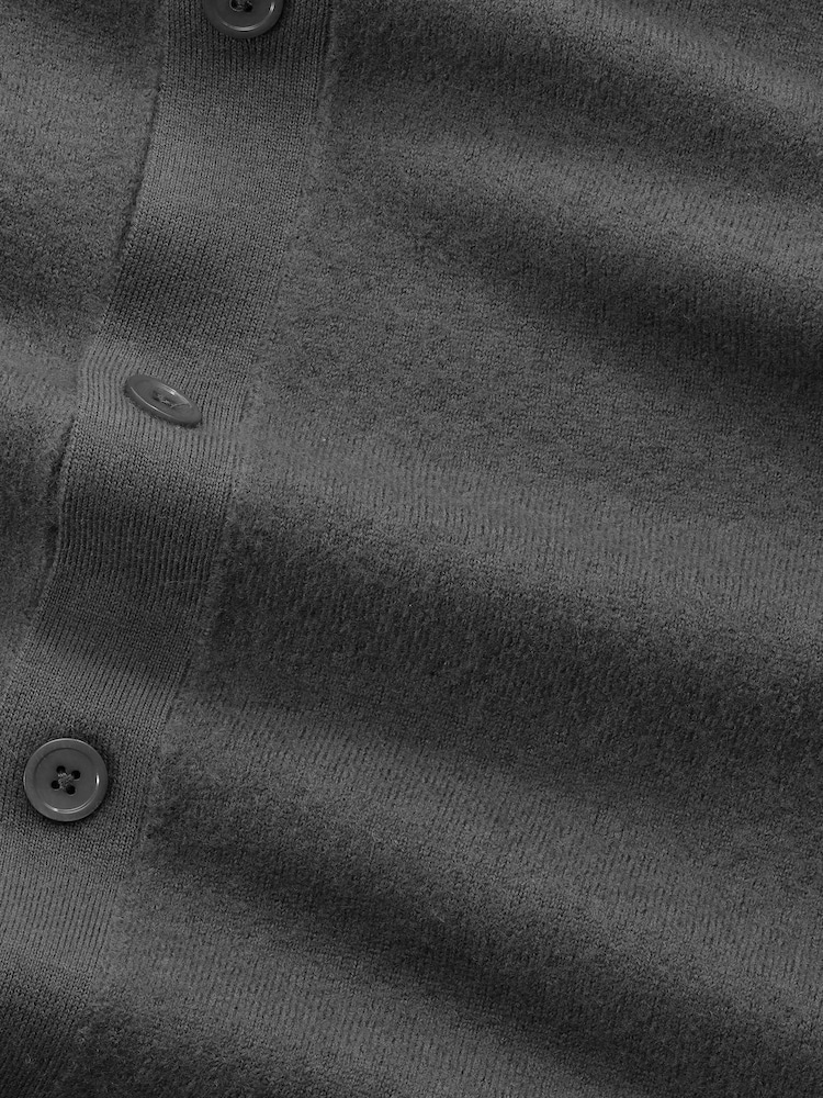 NN.07 Grey Jasper Crew Neck Wool Cardigan - Image 2 of 2