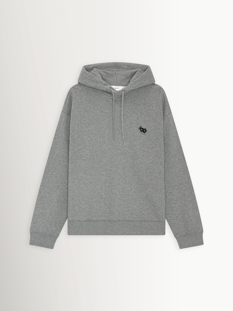NN.07 Grey David Embroidered Logo Hoodie - Image 1 of 2 NN.07 Grey David Embroidered Logo Hoodie - Image 1 of 2