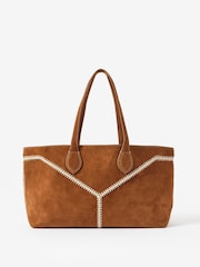Mint Velvet Brown Tula Suede Tote Bag - Image 3 of 6