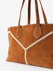 Mint Velvet Brown Tula Suede Tote Bag - Image 5 of 6