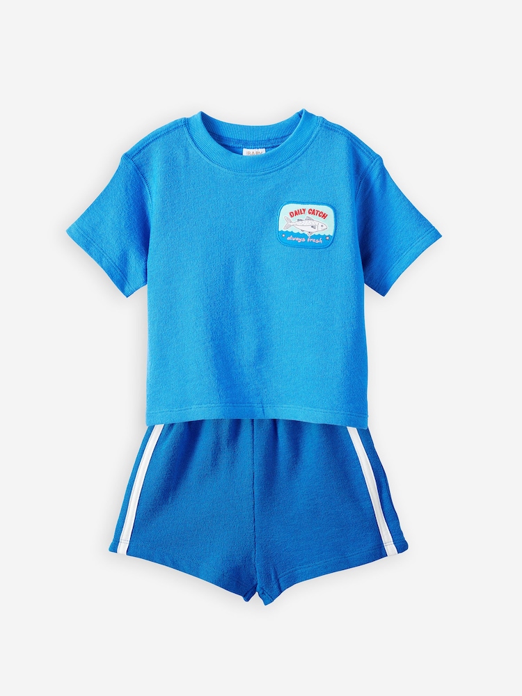 Blau - Cotton On Tyla Stricktop und Shorts-Set - Bild 1 von 1