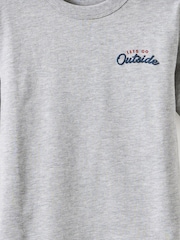 Cotton On Grey Marl Jonny Short Sleeve Back Graphic Print T-Shirt - Image 2 of 3