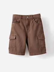 Cotton On Brown Super Baggy Denim Shorts - Image 1 of 3