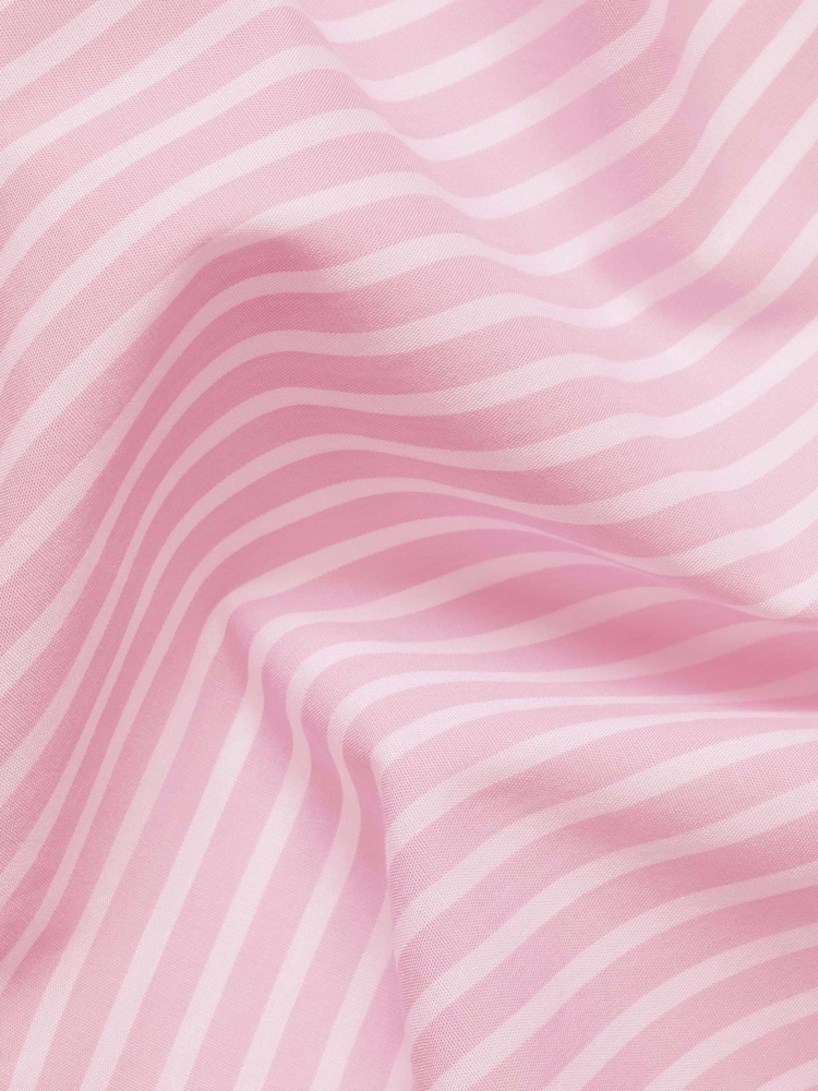 Charles Tyrwhitt Pink Stripe Stretch Washed Poplin Shirt - Image 5 of 5 Charles Tyrwhitt Pink Stripe Stretch Washed Poplin Shirt - Image 5 of 5