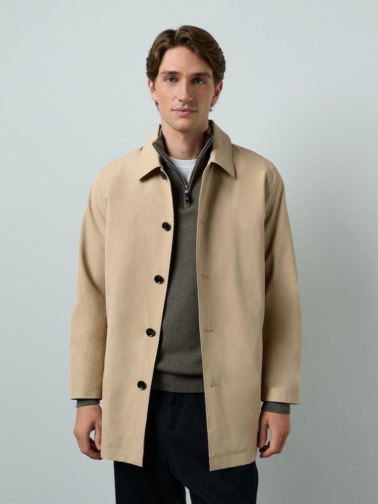 Stone Showerproof Trench Coat - Image 1 of 11