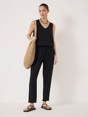 Hush Black Cropped Jersey Jumpsuit - Image 2 of 5