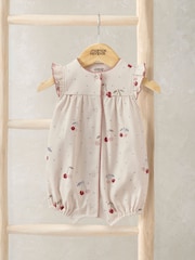 Mamas & Papas Cherry All Over Print Shortie Romper - Imaginea 1 din 2
