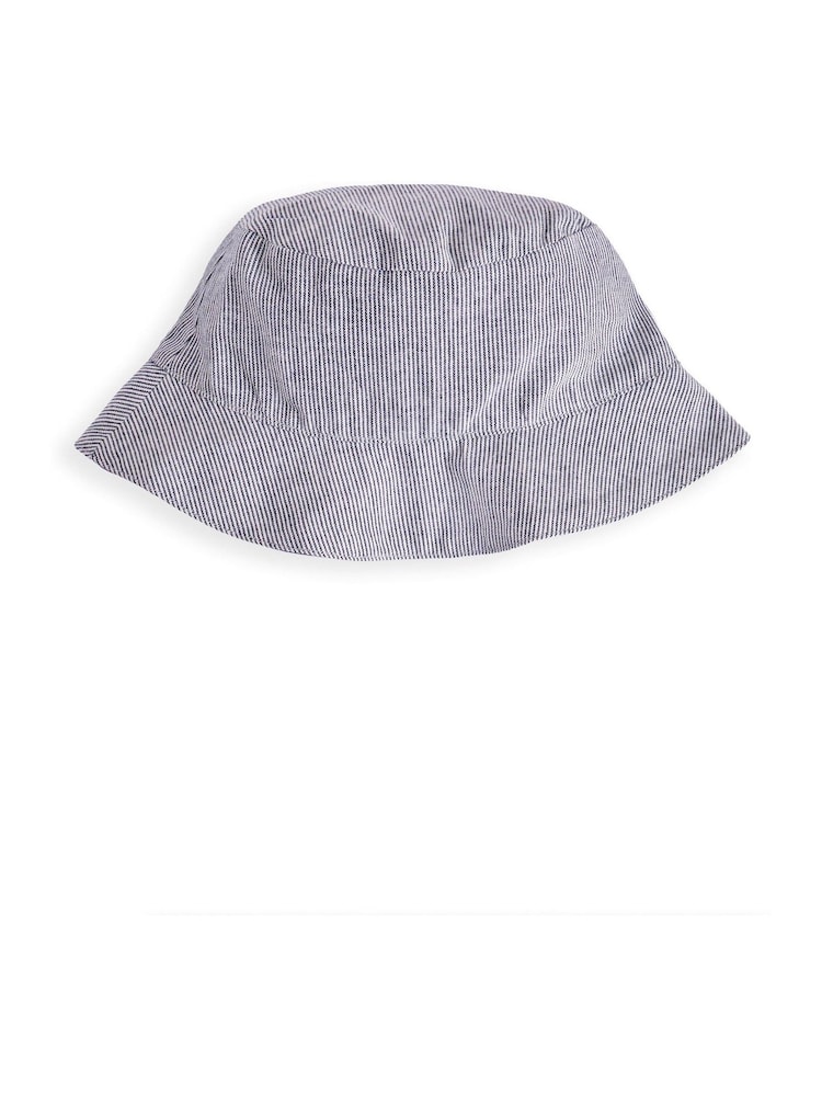 Mamas & Papas Blue Stripe Shortie Romper And Hat - Image 3 of 3