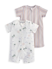 Mamas & Papas Cream Paradise Rompers 2 Pack - Image 2 of 2