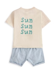 Mamas & Papas Blue Lobster T-Shirt And Shorts Outfit Set - Image 2 of 4