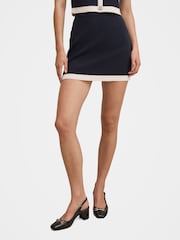 Forever New Blue Farah Knitted Mini Skirt - Image 1 of 5