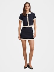 Forever New Blue Farah Knitted Mini Skirt - Image 4 of 5