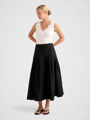 Forever New White Sylvie Lace Trim Tank Top - Image 5 of 5