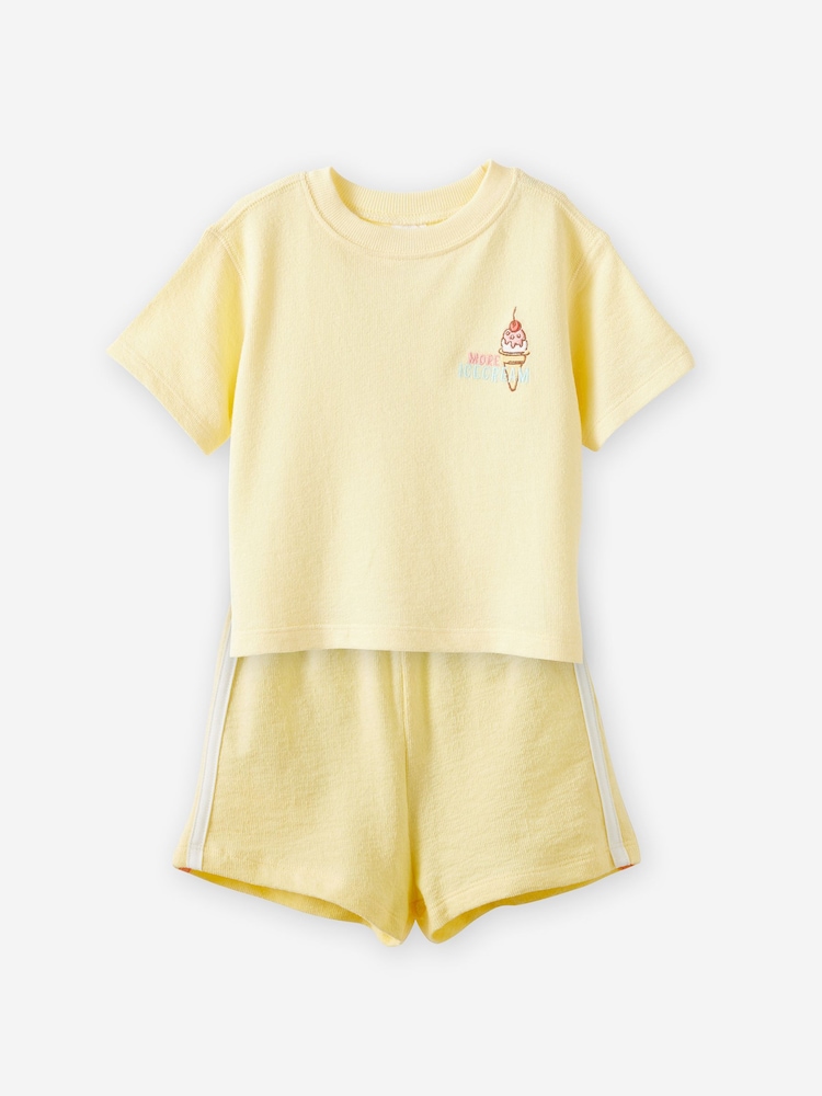 Cotton On Yellow Tyla Knit Top and Shorts Set - Image 1 of 1