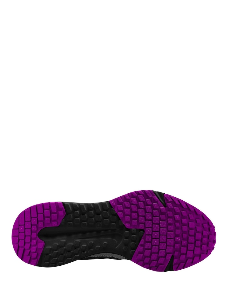 Nike Black Violet Run Defy Road Running Trainers - Image 3 of 3