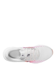 Nike White Hyper Pink Run Defy Road Running Trainers - Image 2 of 3