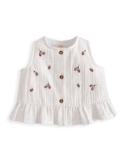 Mamas & Papas Pink Peony Bloomers, Swing Top & Hat Set - Image 2 of 4