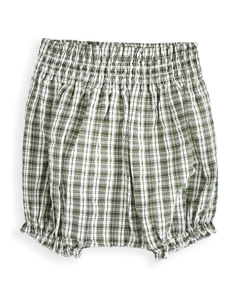 Mamas & Papas Green Gingham Blouse & Bloomers Set - Image 3 of 3