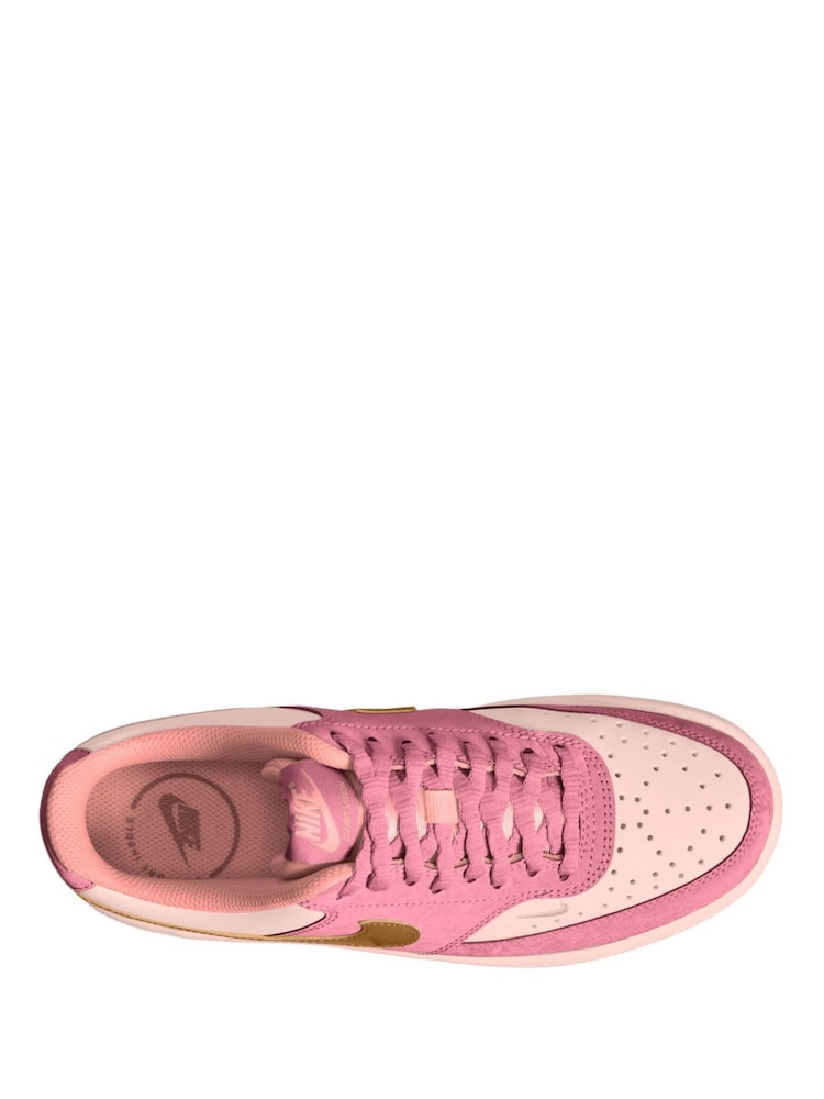 Nike Pearl Rust Pink Court Vision Low LX Trainers - Image 2 of 3 Nike Pearl Rust Pink Court Vision Low LX Trainers - Image 2 of 3