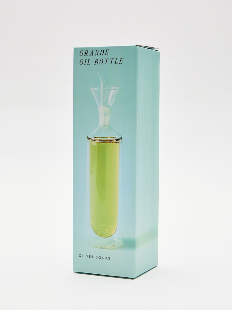 Oliver Bonas Grande Clear Glass Oil Bottle - Image 2 of 5