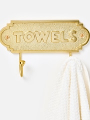 Oliver Bonas Gold Hook Towels - Image 1 of 4