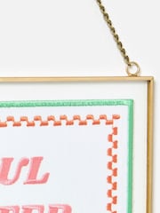 Oliver Bonas Gold Soul Sister Hanging Glass Wall Art - Image 5 of 5