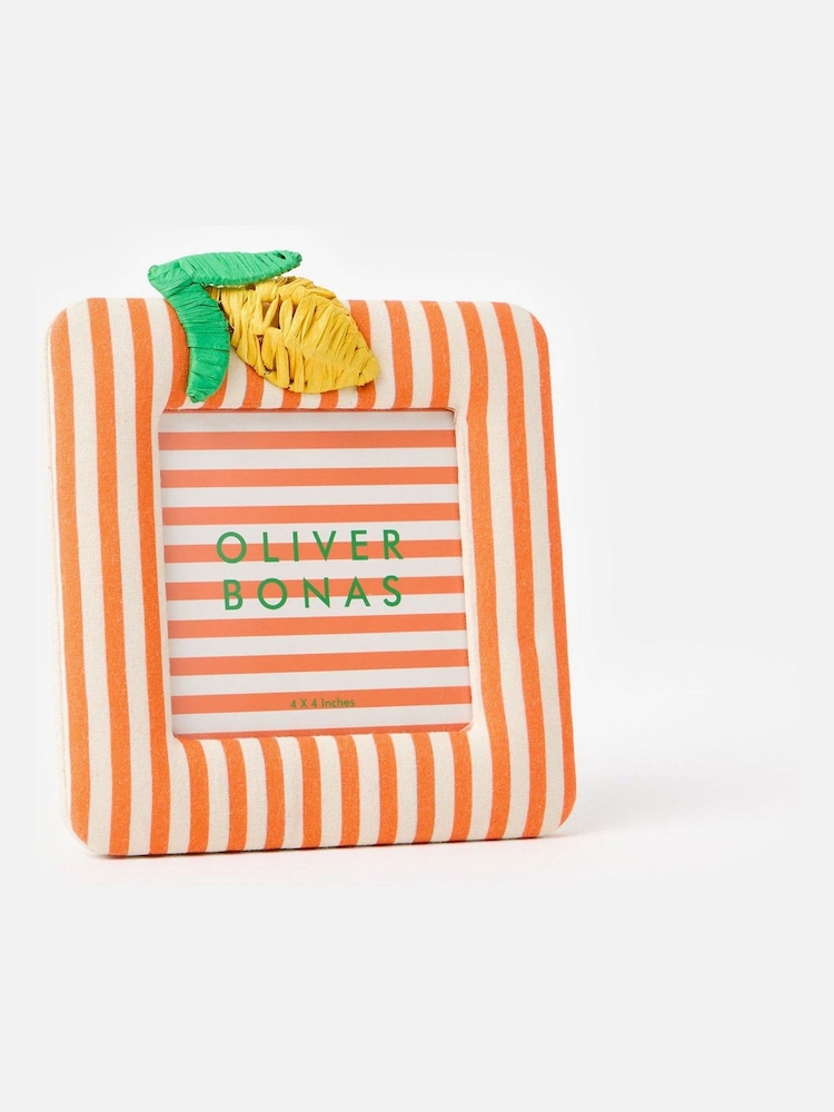 Oliver Bonas Orange Fruta Lemon Photo Frame 4x4 - Image 1 of 5