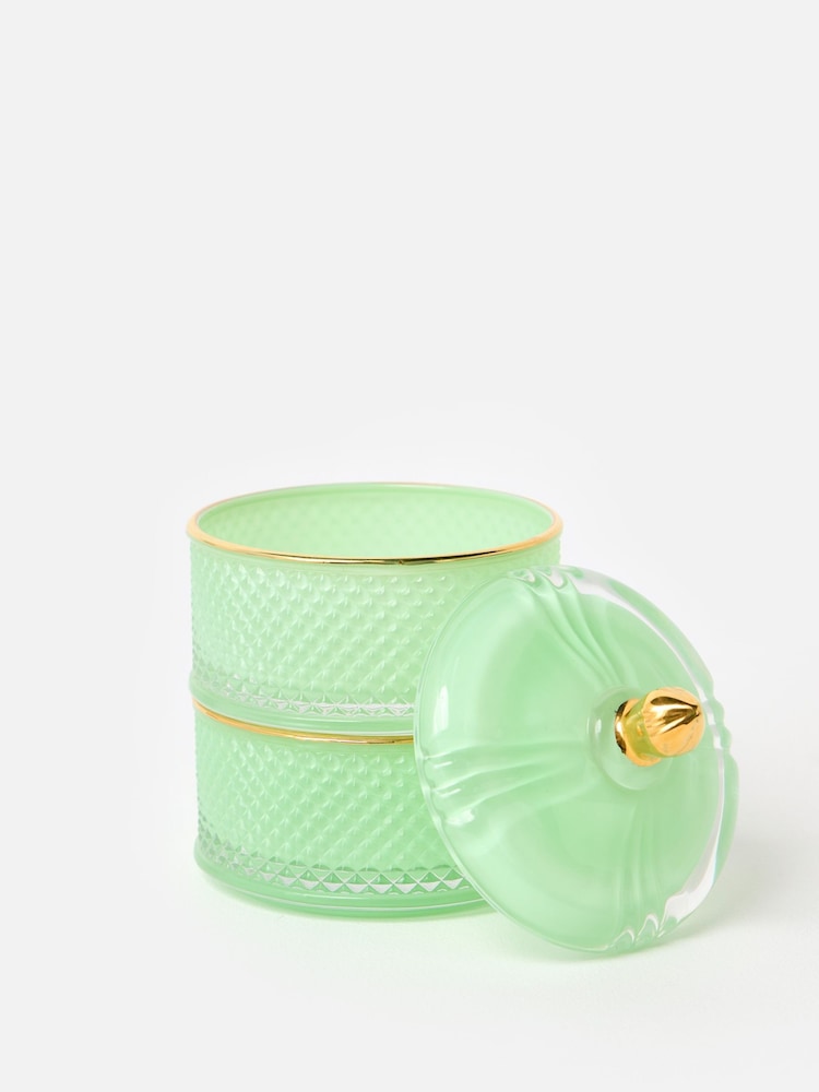 Oliver Bonas Mint Green Ola & Gold Stacking Storage Pot - Image 6 of 6