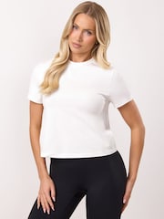 Gym King White Victory Jersey Cap Sleeve T-Shirt - Image 3 of 4