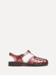 Linzi Brown Wave Jelly Fisherman Flat Sandals - Image 2 of 5