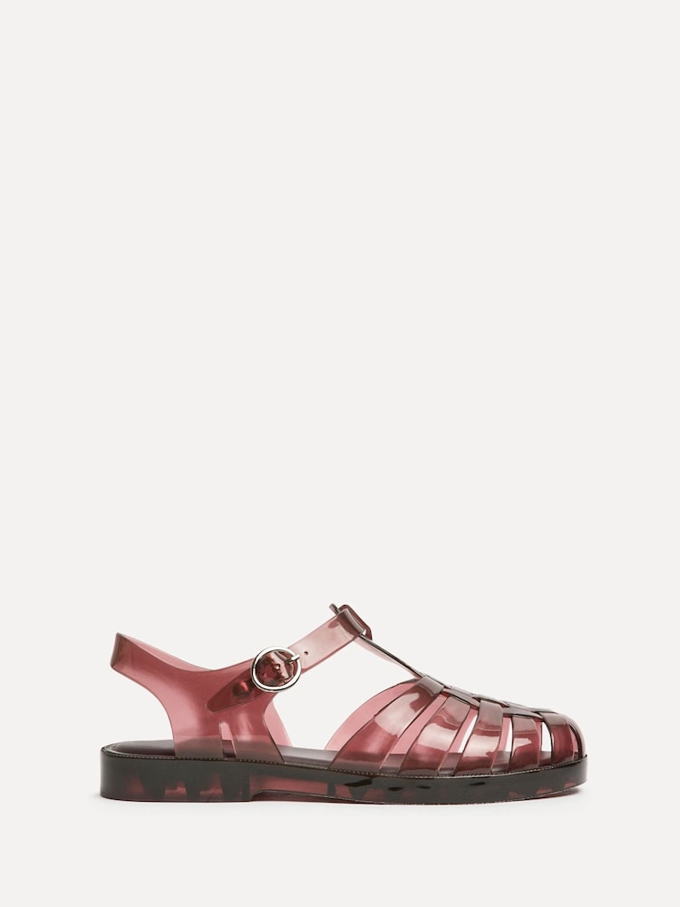 Linzi Brown Wave Jelly Fisherman Flat Sandals - Image 2 of 5