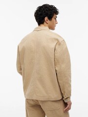 Tommy Jeans Gold Oversized Fit Textured Canvas Overshirt - Image 2 of 5