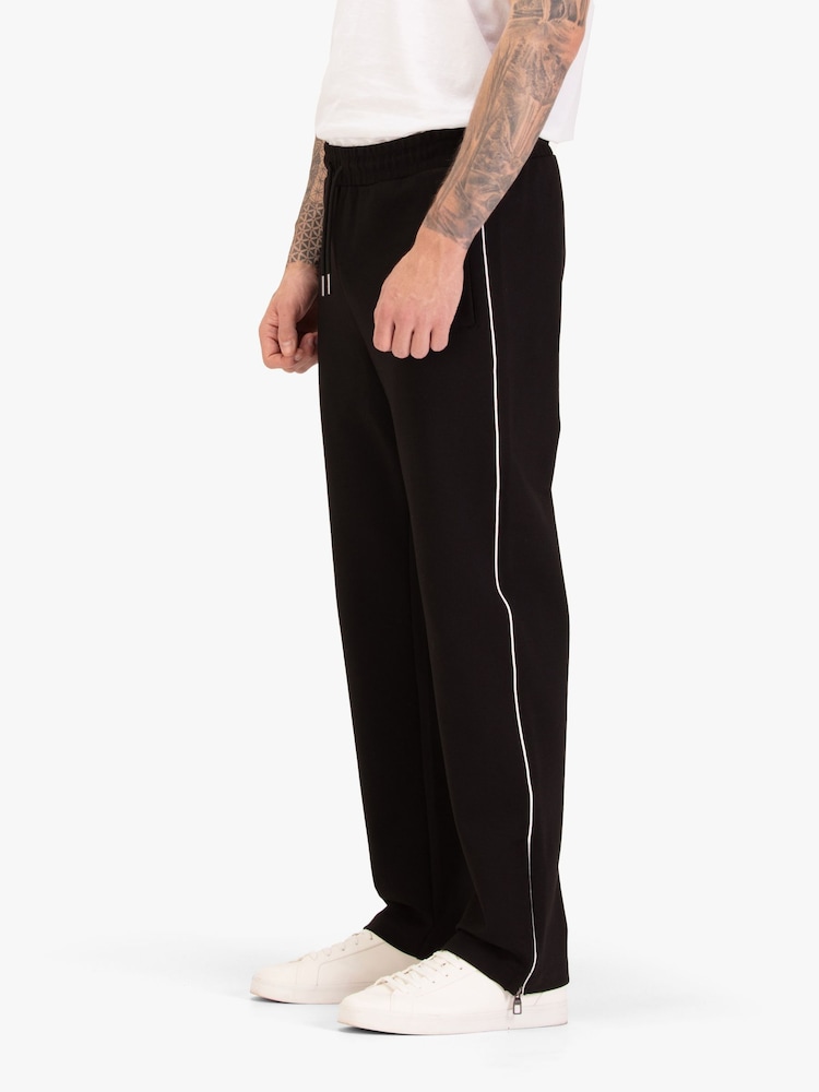 Luke 1977 Black Hematite Uncuffed Joggers - Image 1 of 7