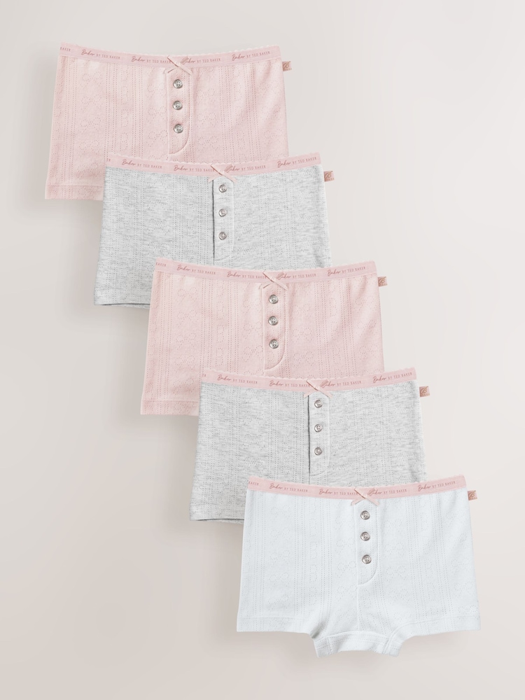 Baker by Ted Baker Multi Pointelle Boxers 5 Pack - Image 1 of 4