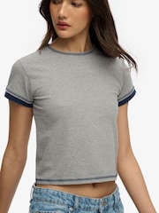 Superdry Grey Athletic Essentials Layered Top - Image 3 of 5