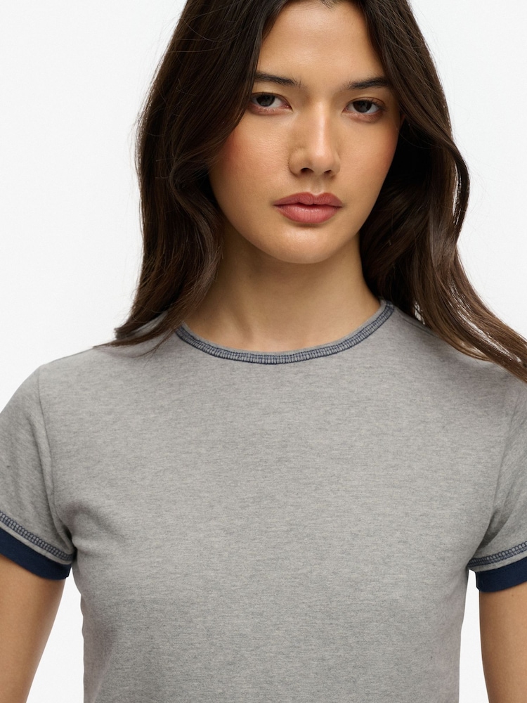 Superdry Grey Athletic Essentials Layered Top - Image 5 of 5