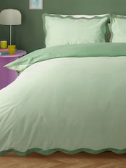 Furn Green Wiggle Scallop Duvet Cover Set - Image 3 of 3