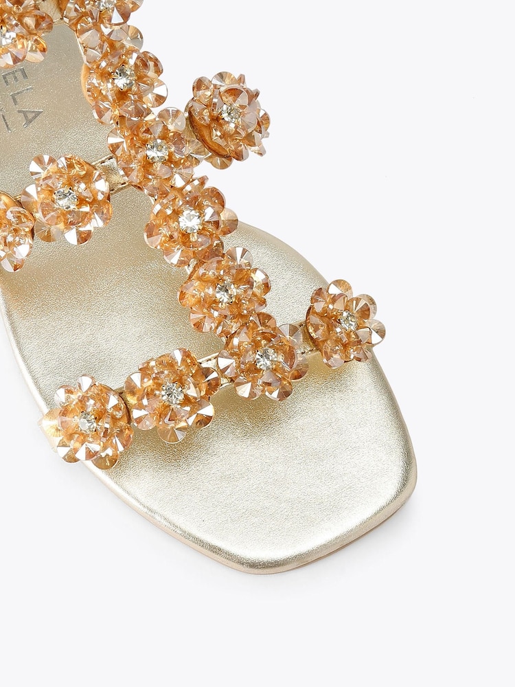 Carvela Gold Organza Sandals - Image 5 of 5