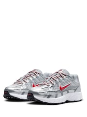 Nike Grey Silver White Youth P6000 Trainers - Image 2 of 7