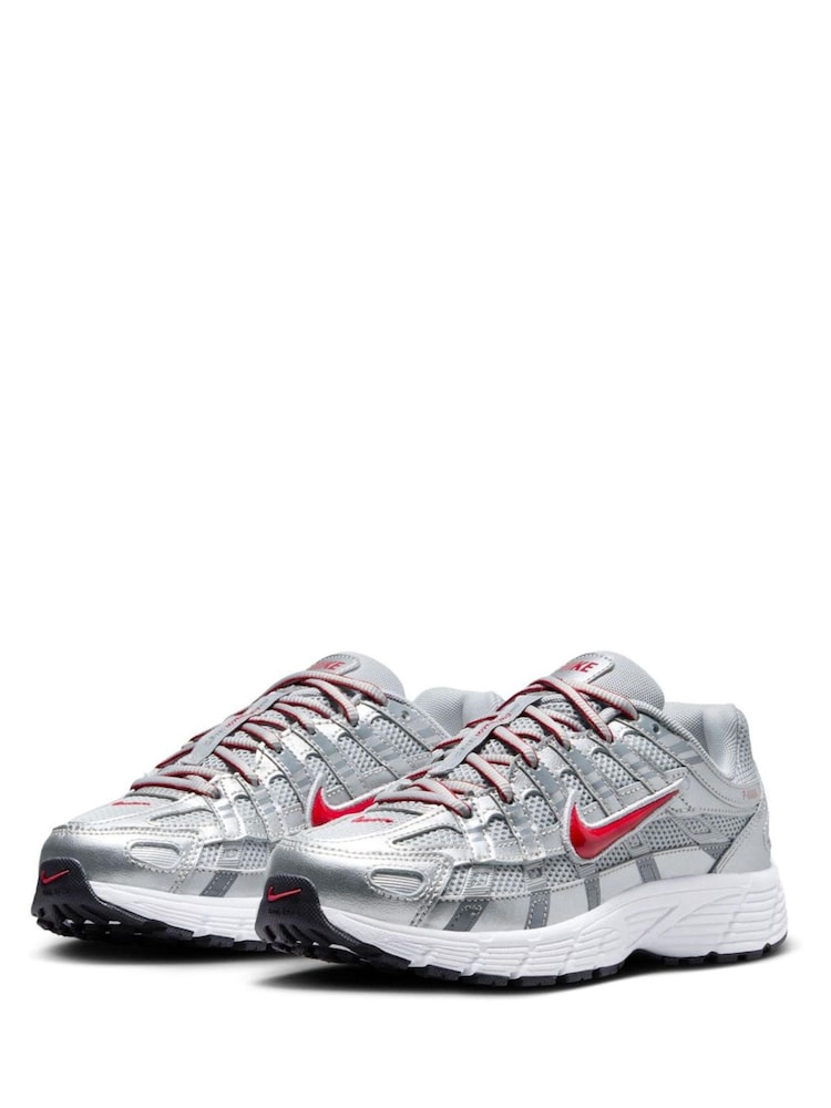 Nike Grey Silver White Youth P6000 Trainers - Image 2 of 7 Nike Grey Silver White Youth P6000 Trainers - Image 2 of 7