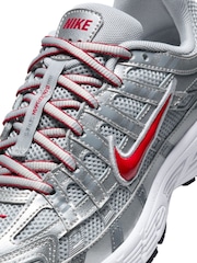 Nike Grey Silver White Youth P6000 Trainers - Image 6 of 7