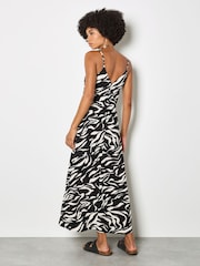 Apricot Black Animal Print Trapeze Cami Maxi Dress - Image 3 of 5