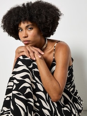 Apricot Black Animal Print Trapeze Cami Maxi Dress - Image 5 of 5