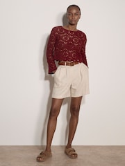 Apricot Red Boho Floral Crochet Top - Image 4 of 4