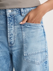 Free People Blue Minimalist Moxie Boyfriend Jeans - Image 4 of 6