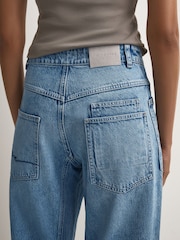 Free People Blue Minimalist Moxie Boyfriend Jeans - Image 5 of 6