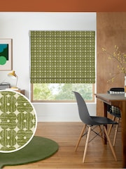 Orla Kiely Olive Textured Flower Made to Measure Blinds - Image 1 of 5